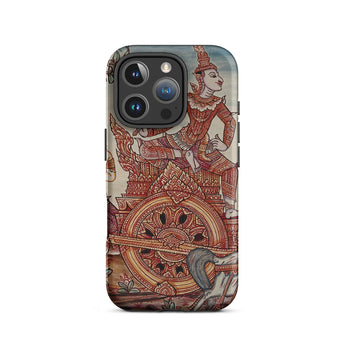 Rama’s Chariot - Thai Ramayana Mural Iphone Case, 16 Pro / Matte, Phone Case Thai Art