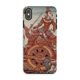 Rama’s Chariot - Thai Ramayana Mural Iphone Case, Xs Max / Matte, Phone Case Asian Art