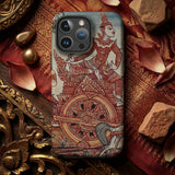 Rama’s Chariot - Thai Ramayana Mural Phone Case Phone Case Intricate Traditional Thai-inspired Illustration Figure Ornate Thai Ramayana