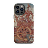 Rama’s Chariot - Thai Ramayana Mural Phone Case Iphone 13 Pro Max / Matte Ornate Phone Case Thai Ramayana Mural, Mural Iphone,