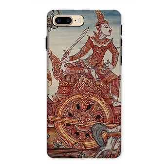 Rama’s Chariot - Thai Ramayana Mural Phone Case Iphone 8 Plus / Matte Phone Case Chariot Illustration Thai Ramayana Mural, Mural Iphone,