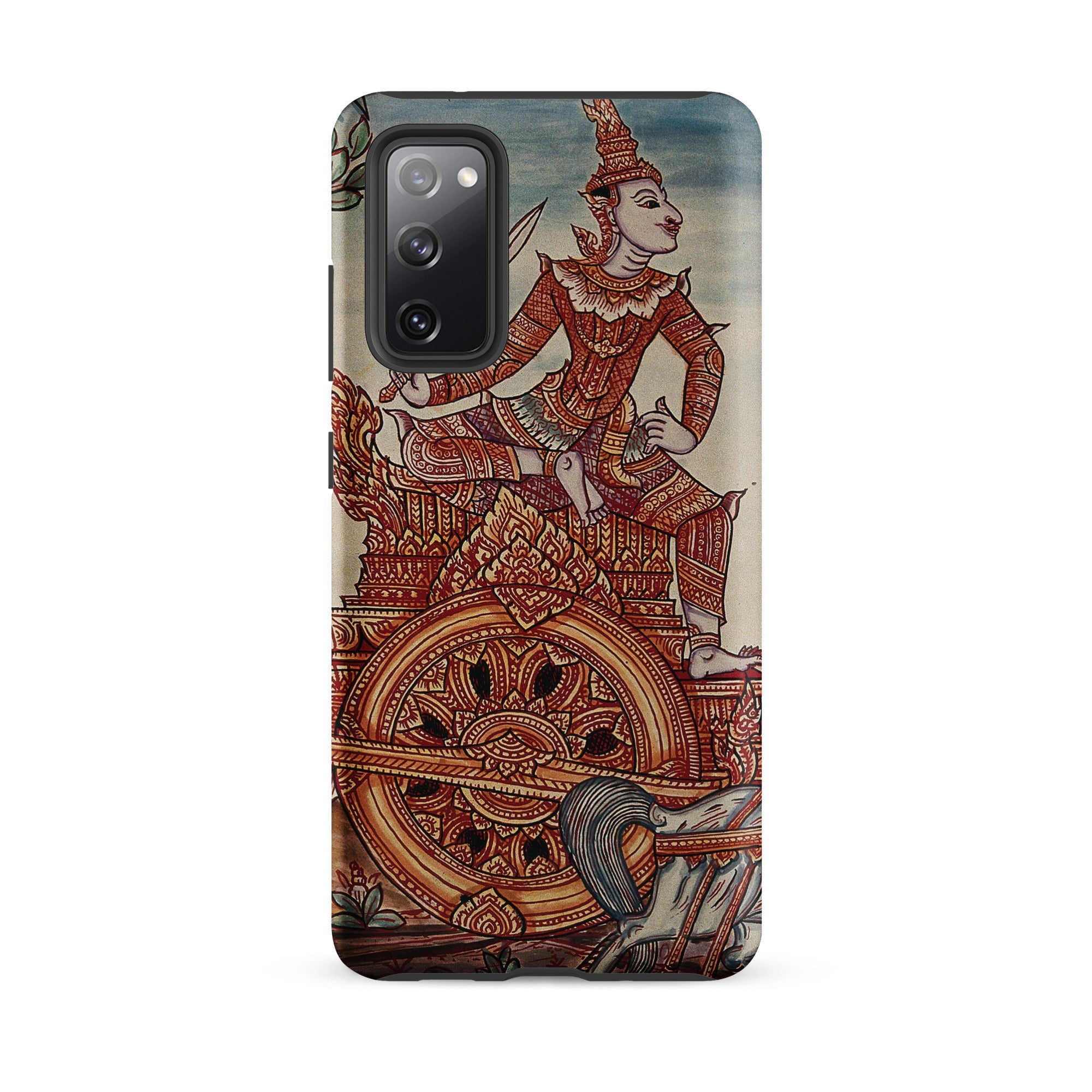 Rama’s Chariot Thai Ramayana Mural Samsung Case, Galaxy S20 Fe / Matte, Phone Case Traditional Southeast Asian Art Depiction Mythical
