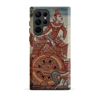 Rama’s Chariot - Thai Ramayana Mural Samsung Case, Galaxy S22 Ultra / Matte, Phone Case Traditional Southeast Asian-style Art Figure Chariot