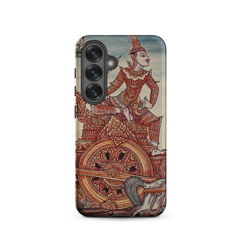 Rama’s Chariot - Thai Ramayana Mural Samsung Case, Galaxy S25 / Matte, Phone Case Traditional Thai-style Illustration Figure Chariot