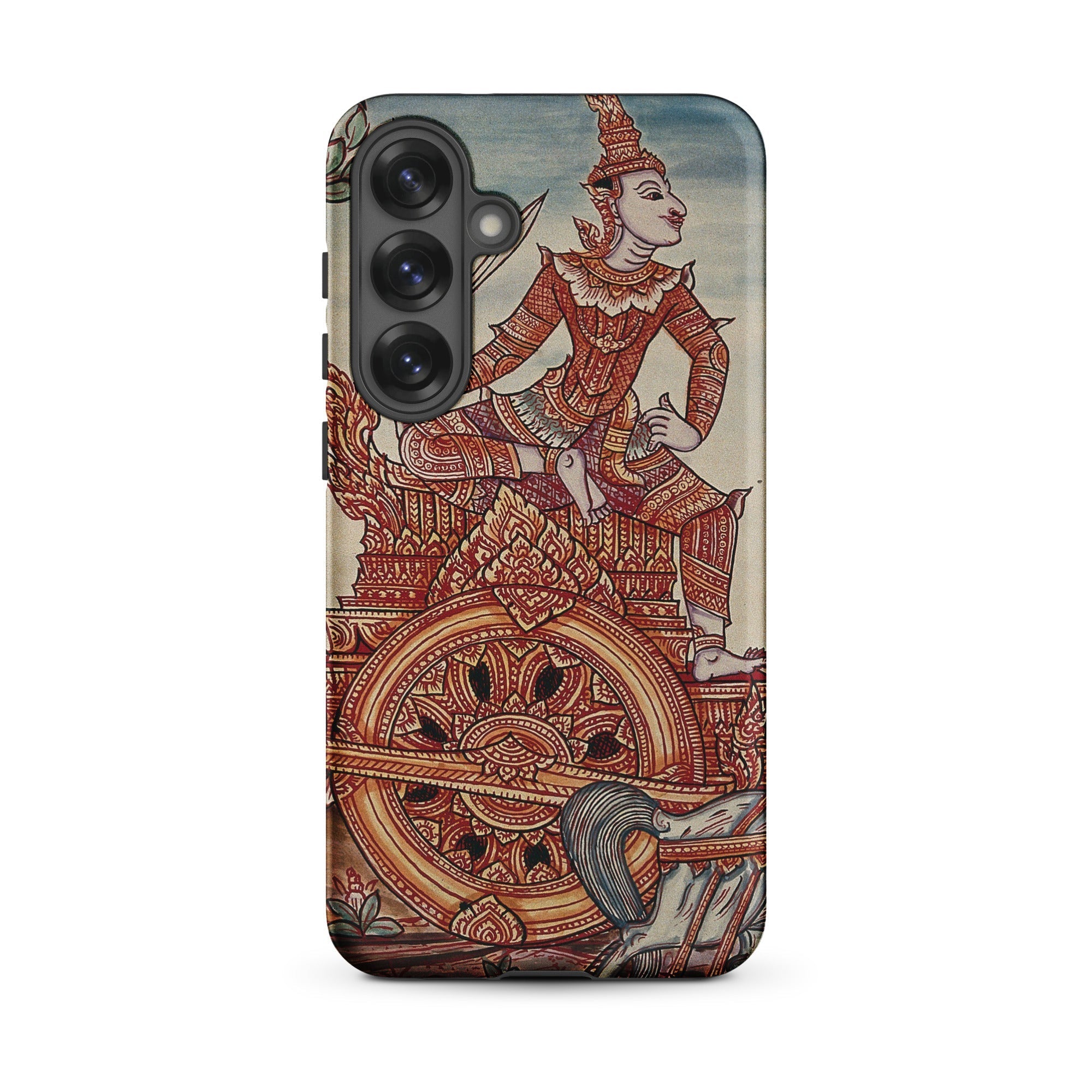 Rama’s Chariot Thai Ramayana Mural Samsung Case, Galaxy S25 Plus / Matte, Phone Case Traditional Southeast Asian Art Style Depiction