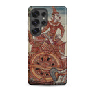 Rama’s Chariot Thai Ramayana Mural Samsung Case, Galaxy S25 Ultra / Matte, Phone Case Traditional Thai Art Depiction Figure Chariot