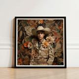 Beige Cowboy Hat Wide Brim Subtle Creases Worn Gay Arabic, Dandy, Rashid Stands Tall