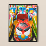 Rat Pack - Amusement Park Bumper Car Art Print / Canvas, 12x16’’ / 31x41cm / Black Frame, Posters Prints & Visual Artwork, Toby Leon