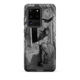 The Raven Edgar Allan Poe - Gustave Dore Samsung Case, Galaxy S20 Ultra / Matte, Black White Art Print Person Window Bird Smartphone