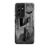 The Raven Edgar Allan Poe - Gustave Dore Samsung Case, Galaxy S21 Ultra / Matte, Black White Illustrated Smartphone Case