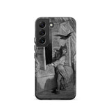 The Raven Edgar Allan Poe - Gustave Dore Samsung Case, Galaxy S22 / Matte, Black White Gothic Illustration Phone Case