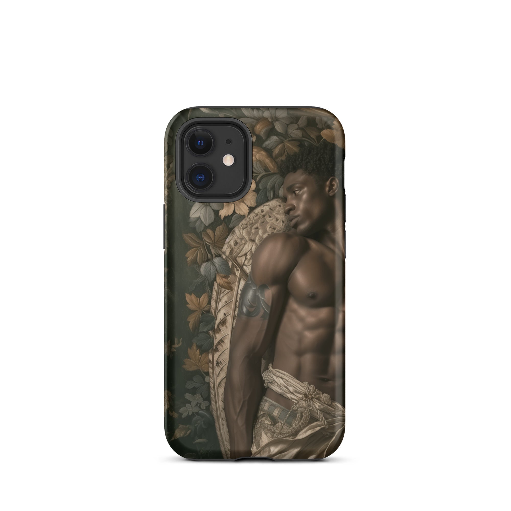 Raziel Gay Black Angel Art Iphone Case, 12 Mini / Matte, Phone Case Shirtless Man Design
