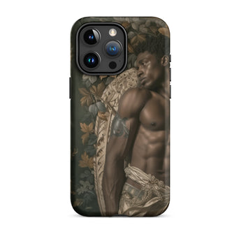 Raziel - Gay Black Angel Art Iphone Case, 15 Pro Max / Matte, Phone Case Muscular Man Design