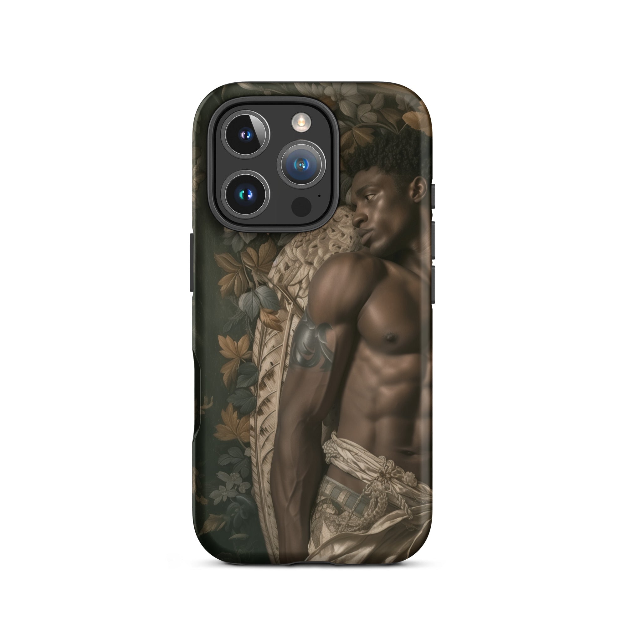 Raziel Gay Black Angel Art Iphone Case, 16 Pro / Matte, Phone Case Shirtless Man Design