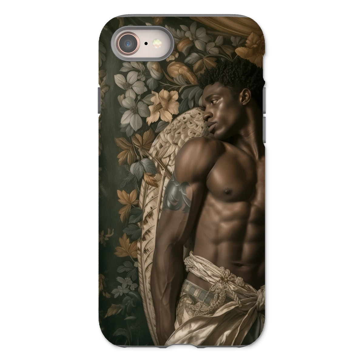 Raziel Gay Black Angel Art Iphone Case, 8 / Matte, Phone Case Artistic Portrait Photograph Floral Wallpaper Elements