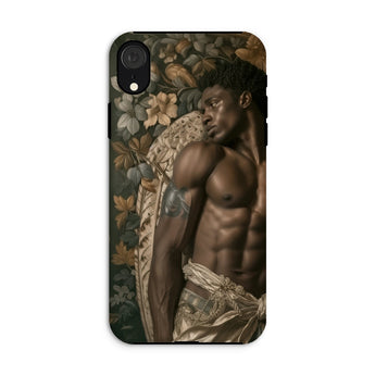 Raziel - Gay Black Angel Art Iphone Case, Xr / Matte, Phone Case Artistic Portrait Photograph Classical Renaissance-style Aesthetics