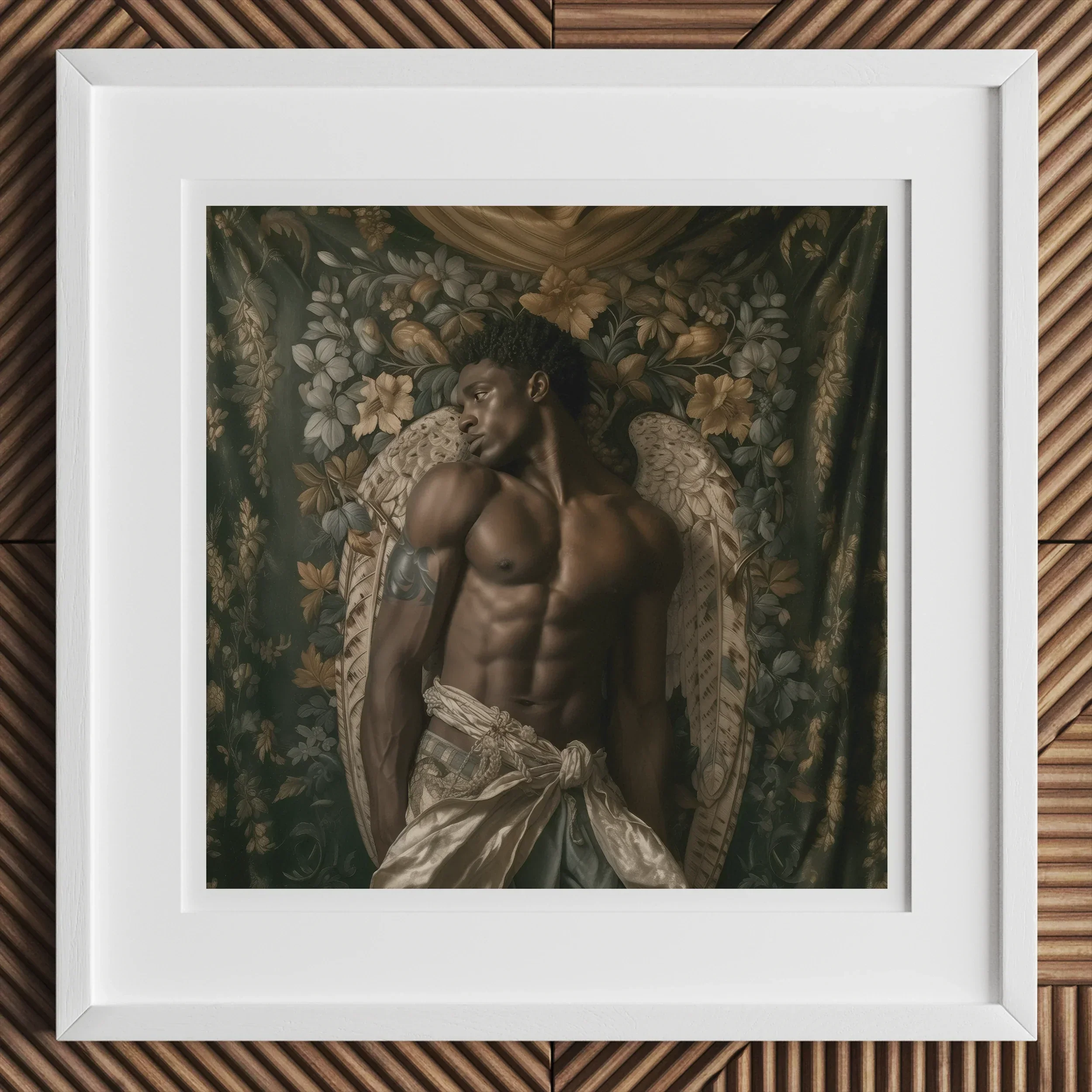 Raziel - Gay Black Angel Art Print