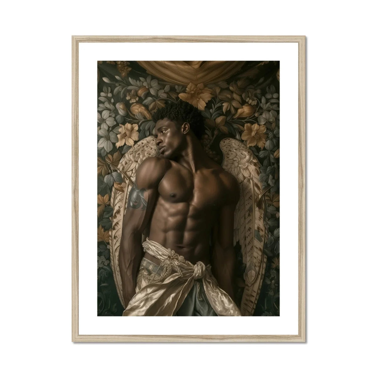 Raziel - Gay Black Angel Art Print Posters Prints & Visual Artwork