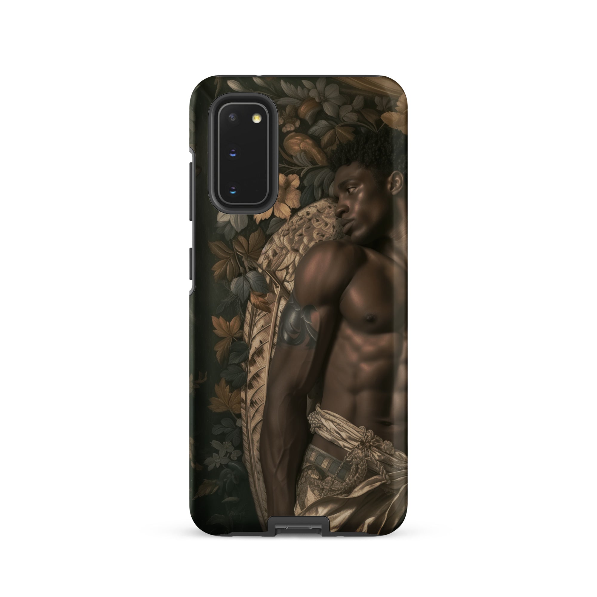 Raziel Gay Black Angel Art Samsung Case, Galaxy S20 / Matte, Black Smartphone Case Classical Painting Man