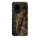 Raziel Gay Black Angel Art Samsung Case, Galaxy S20 Ultra / Matte, Black Smartphone Muscular Man Foliage Depicted