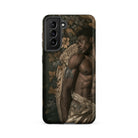 Raziel Gay Black Angel Art Samsung Case, Galaxy S21 Fe / Matte, Black Phone Case Classical Style Painting Muscular Man