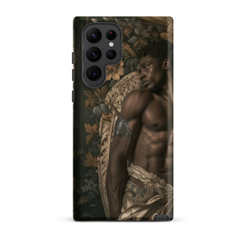 Raziel - Gay Black Angel Art Samsung Case, Galaxy S22 Ultra / Matte, Dark Phone Case Classical-style Painting Shirtless Man