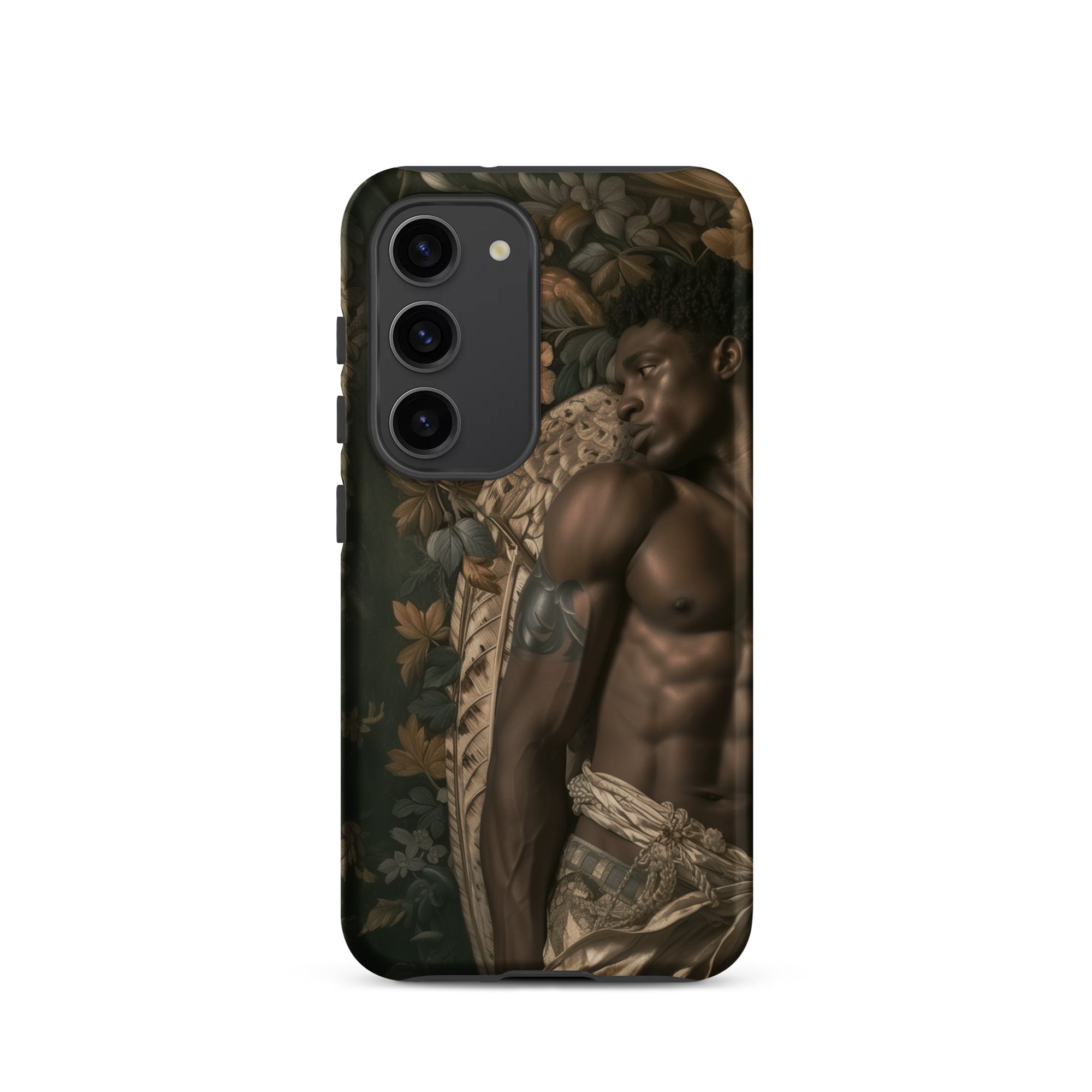 Raziel Gay Black Angel Art Samsung Case, Galaxy S23 / Matte, Smartphone Case Classical Painting Man