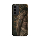 Raziel - Gay Black Angel Art Samsung Case, Galaxy S23 Plus / Matte, Smartphone Case Printed Muscular Man