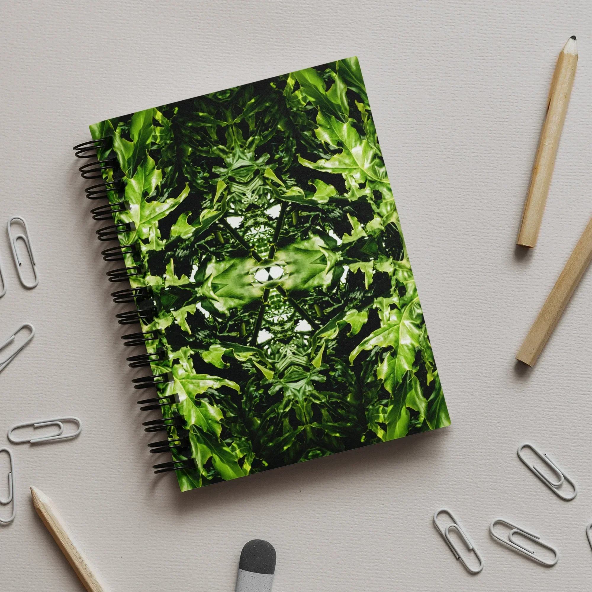 Reach out - Trippy Botanical Op Art Notebook Notebooks & Notepads