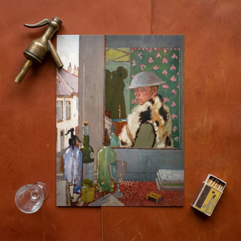 Ready to Start - William Orpen Art Print / Canvas Rectangular Framed Painting Soldier Grey Helmet Fur-lined Coat William Orpen’s Ready,
