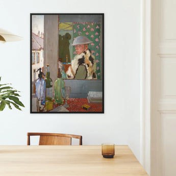 Ready to Start - William Orpen Portrait Art Framed Canvas, Framed Artwork Whimsical Interior Scene Figures Decorative Patterns