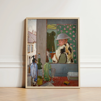 Ready to Start - William Orpen Art Print / Canvas Framed Painting Man Grey Helmet Fur-lined Coat Set Orpen’s, Wartime Whiskey Prints