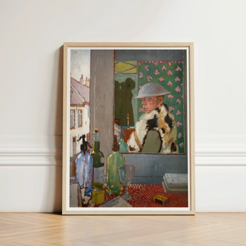 Ready to Start - William Orpen Art Print / Canvas Framed Painting Man Grey Hat Fur Coat Set Orpen’s, Wartime Whiskey Prints