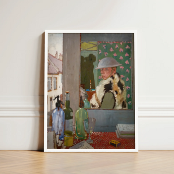 Ready to Start - William Orpen Art Print / Canvas Framed Painting Man White Helmet Fur-lined Coat Window Orpen’s, Wartime Whiskey Prints