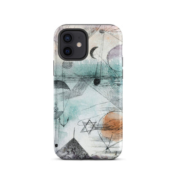 In the Realm of Air - Paul Klee Phone Case Iphone 12 / Matte Abstract Art Phone Case Watercolor-style Design Black Ink Paul Klee Crafts,