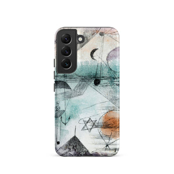 In the Realm of Air - Paul Klee Phone Case Samsung Galaxy S22 / Matte Abstract Art Phone Case Watercolor-style Design Teal Orange Paul Klee