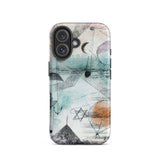 In the Realm of Air - Paul Klee Phone Case Iphone 16 / Matte Abstract Art Phone Case Watercolor-style Design Teal Orange Paul Klee Crafts,