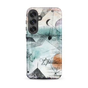 In the Realm of Air - Paul Klee Phone Case Samsung Galaxy S25 Plus / Matte Phone Case Abstract Watercolor Design Black Sketch Lines Paul