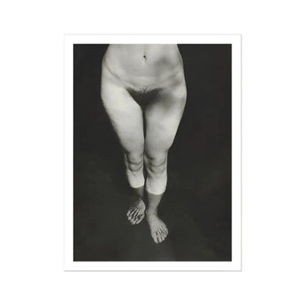 Rebecca Salsbury Strand - Alfred Stieglitz Art Print, 24x32’’ / 61x81cm / Unframed, Black White Photograph Bare Legs Feet Dark Backdrop