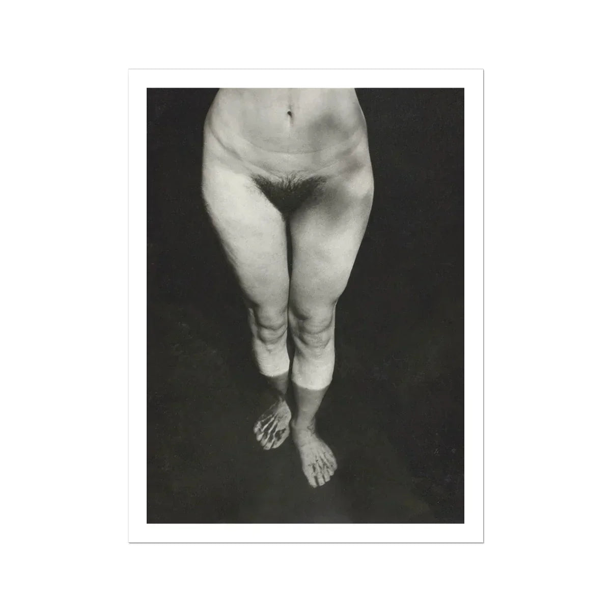 Rebecca Salsbury Strand - Alfred Stieglitz Art Print, 24’’x32’’ / Unframed, Black White Photograph Bare Legs Feet Dark Backdrop