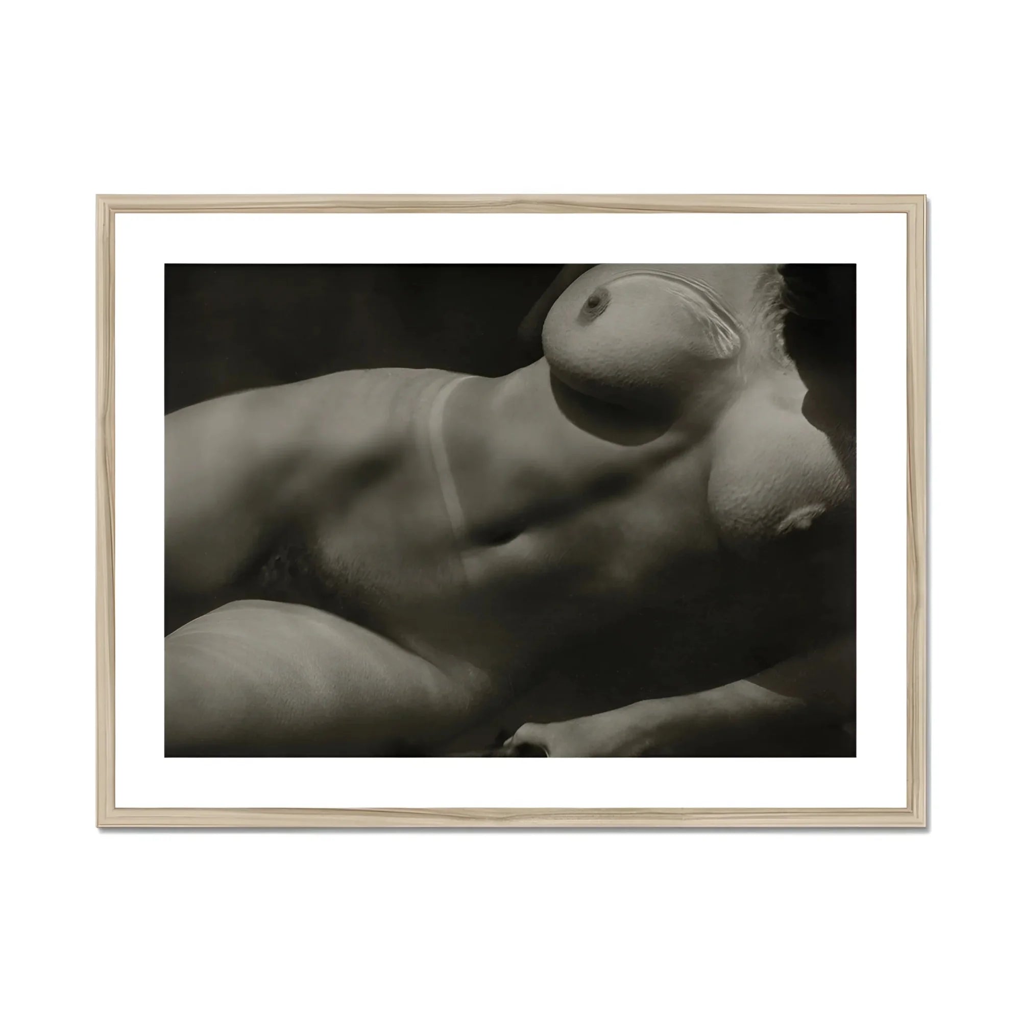 Rebecca Salsbury Strand - Alfred Stieglitz Art Print, Artistic Black White Nude Photograph Curves Contours Torso