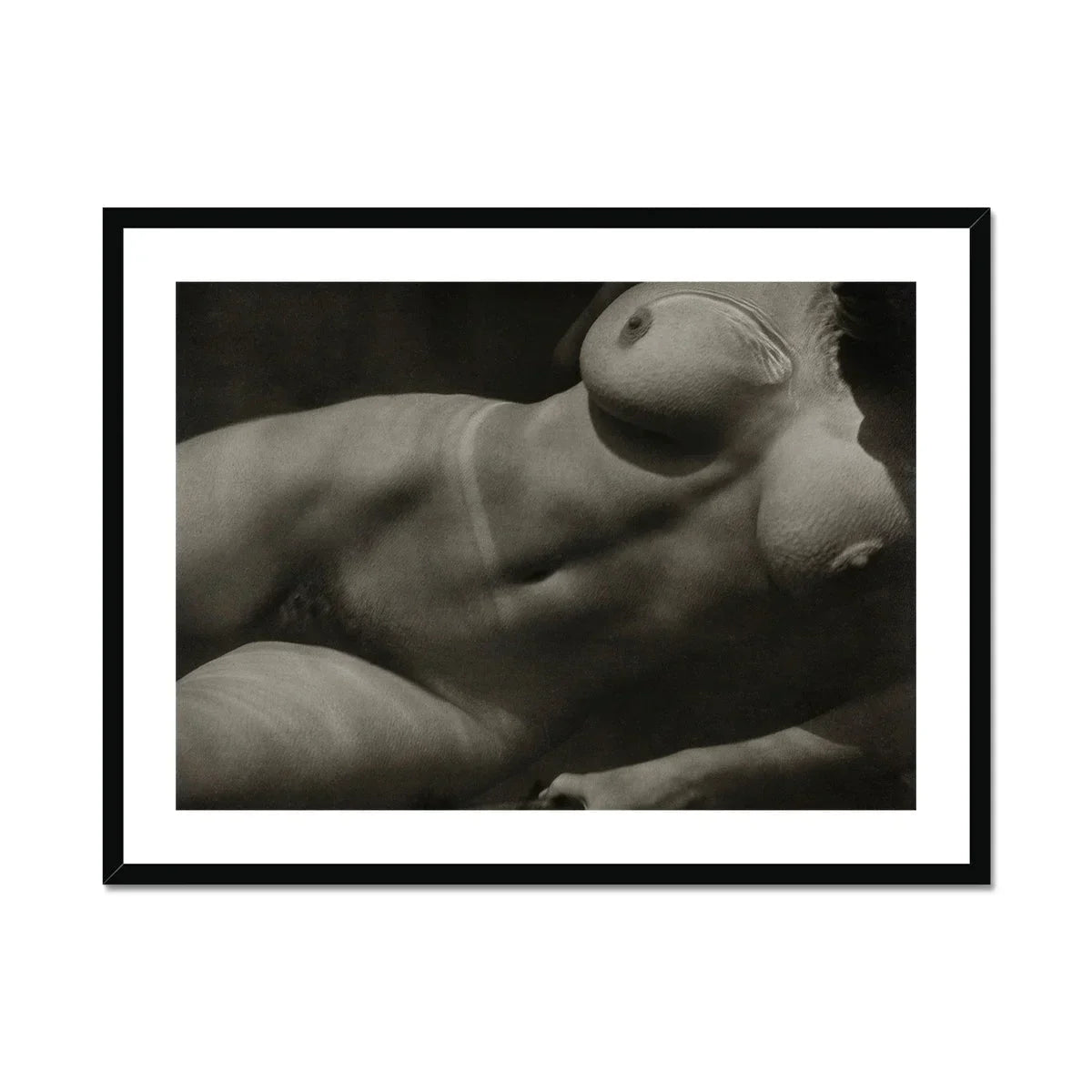Rebecca Salsbury Strand - Alfred Stieglitz Art Print, Black White Artistic Nude Photograph Curves Contours Torso