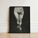 Rebecca Salsbury Strand - Alfred Stieglitz Art Print / Canvas Black-framed Black-and-white Photographic Nude Figure’s Lower Body, Prints