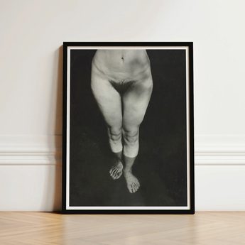 Rebecca Salsbury Strand - Alfred Stieglitz Art Print / Canvas Black-framed Black-and-white Photographic Nude Figure’s Lower Body, Prints