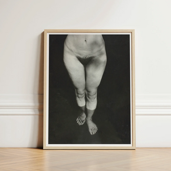 Rebecca Salsbury Strand - Alfred Stieglitz Art Print / Canvas Minimalist Wooden-framed Black-and-white Photographic Nude Figure Waist,