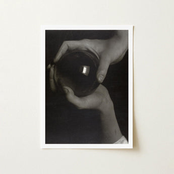 Rebecca Salsbury Strand - Alfred Stieglitz Art Print / Canvas Black Glass Orb Held Two Hands, Crystal Ball Prints