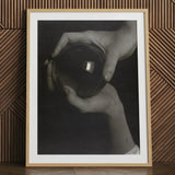 Rebecca Salsbury Strand - Alfred Stieglitz Art Print / Canvas Black-and-white Framed Art Print Hands Reflective Glass Sphere Alfred
