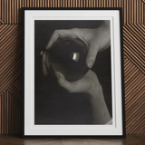 Rebecca Salsbury Strand - Alfred Stieglitz Art Print, Two Hands Camera Lens Black White