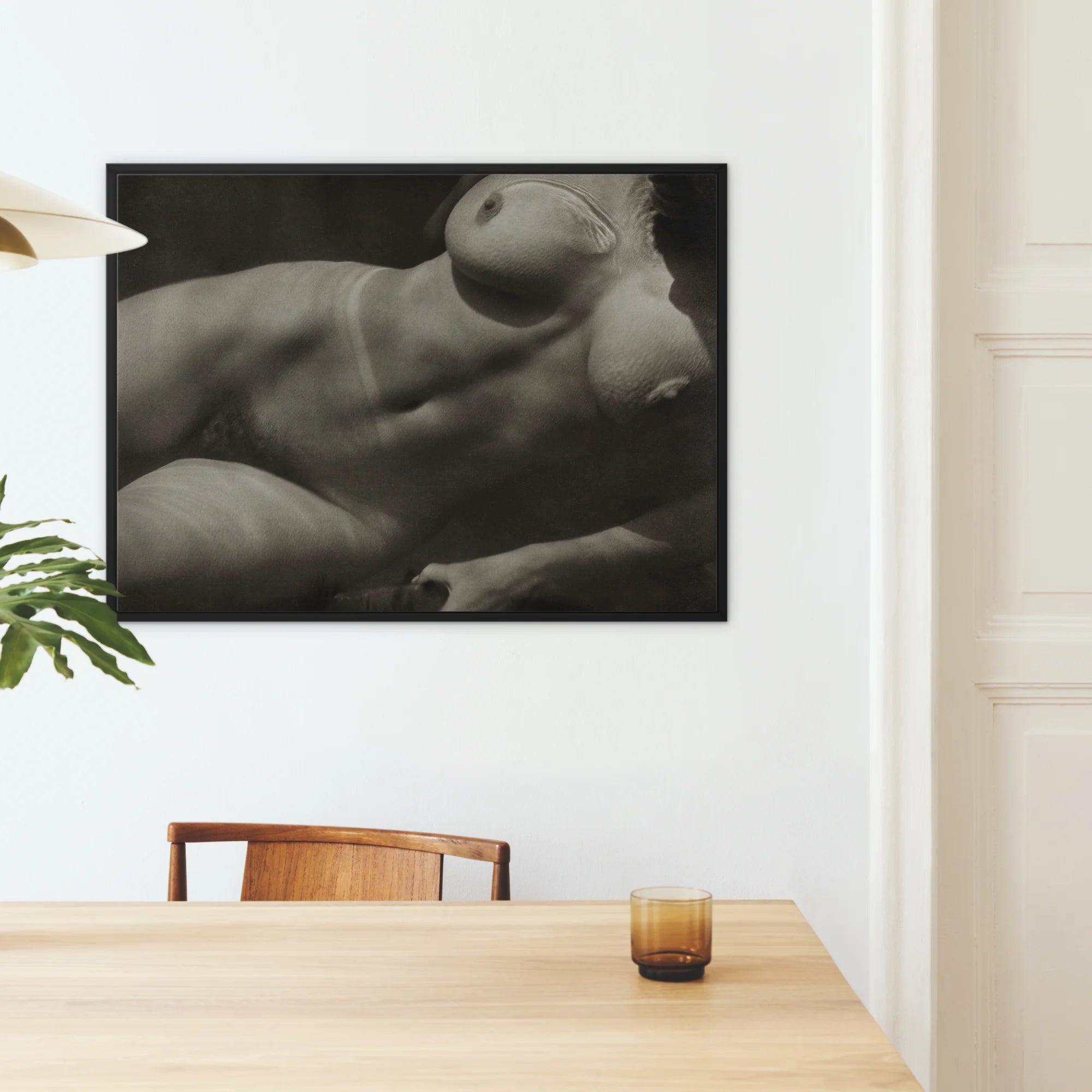 Rebecca Salsbury Strand - Alfred Stieglitz Framed Canvas, Black White Artistic Nude Photograph Mounted Wall