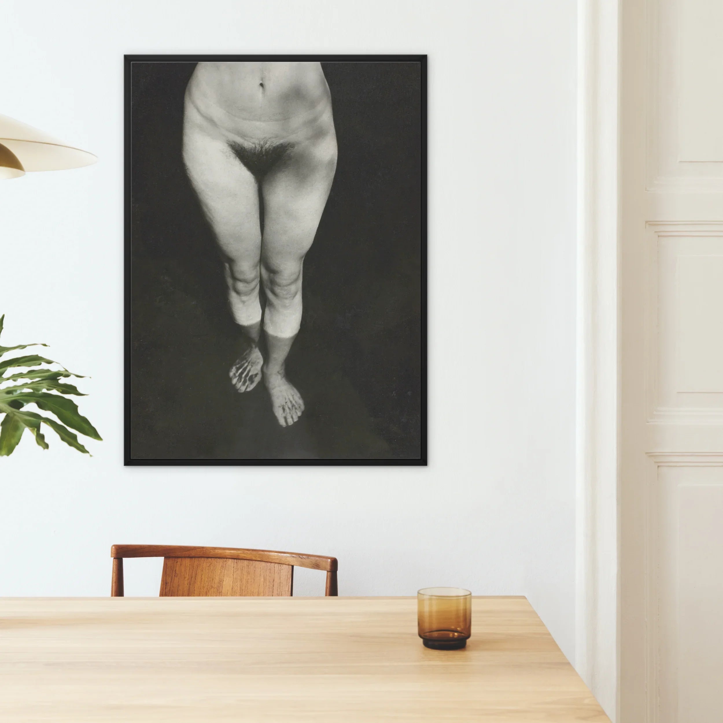 Rebecca Salsbury Strand - Alfred Stieglitz Framed Canvas, Black White Artistic Photograph Partial Nude Figure Waist